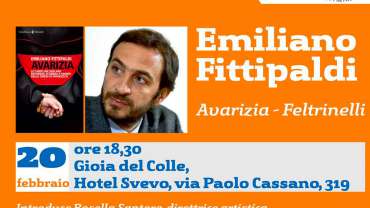 Emiliano Fittipaldi e il suo libro “Avarizia” a Gioia del Colle