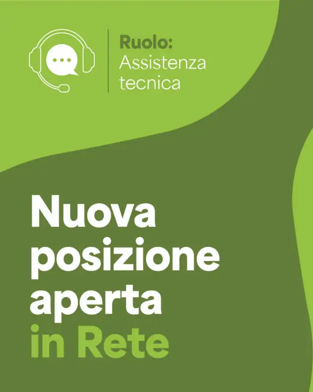 Una nuova opportunità di lavoro!
Per conto di un’impresa appartenente alla nostra rete, attiva nel settore Legal Tech, siamo alla ricerca di nuove risorse da inserire nel team di Assistenza Tecnica.

Cerchiamo una persona motivata che si occuperà di fornire supporto tecnico ai clienti, affiancandoli nella risoluzione di problematiche e contribuendo a garantire il corretto funzionamento delle soluzioni hardware.

Requisiti:
> Ottime capacità comunicative e di problem solving.
> Attitudine al lavoro di squadra e gestione delle priorità.
> Flessibilità e orientamento al cliente.

Ti riconosci in questo profilo?
Allora potresti essere la persona giusta per noi.
Per candidarti visita il nostro sito.

#happynetwork #rete #retedimpresa #imprese #legaltech #lavoro #nuoverisorse